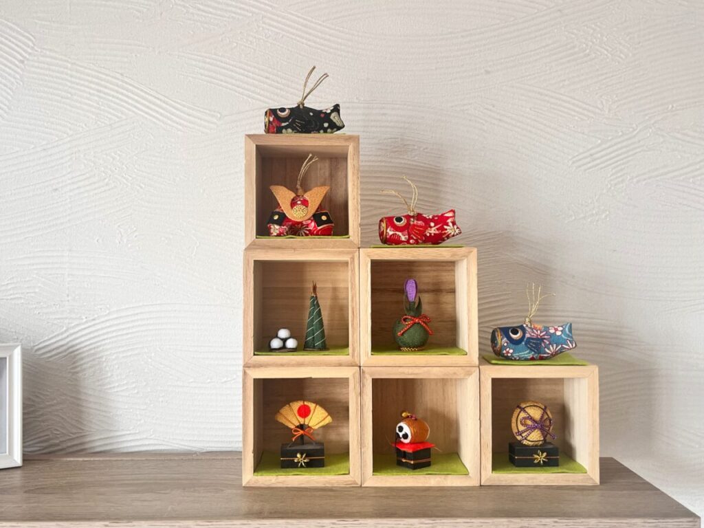 ちりめんの五月人形